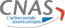 Logo du CNAS : action sociale sourire compris